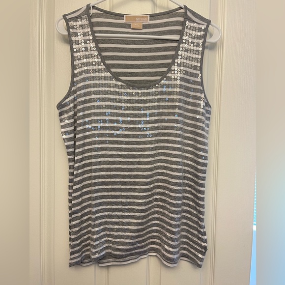 Michael Kors sequin stripe tank top - Picture 1 of 3